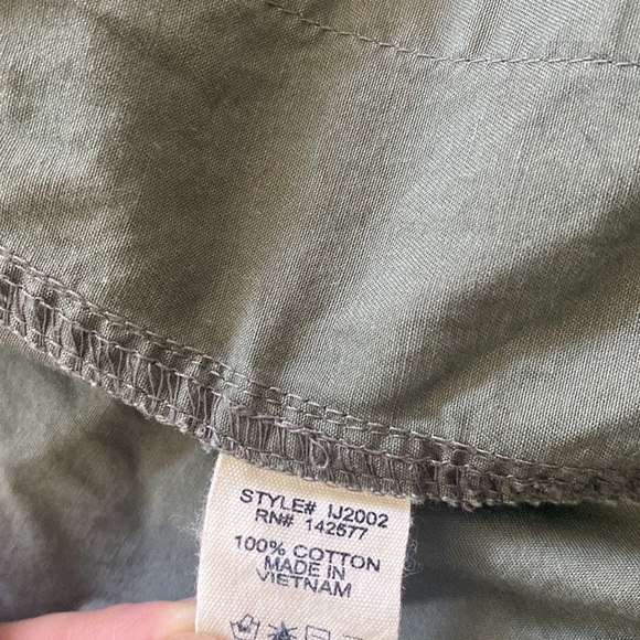 IRIS Army Green Utility Zip Up Jacket Size Small - Picture 7 of 10